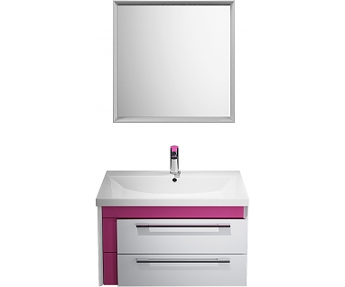 Мебель для ванной Iddis Color Plus 70 белая, розовая