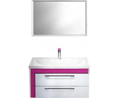 Мебель для ванной Iddis Color Plus 90 белая, розовая