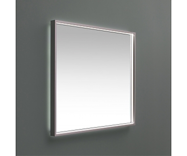 Зеркало De Aqua Алюминиум 70 серебро с подсветкой по периметру