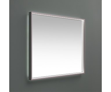 Зеркало De Aqua Алюминиум 80 серебро с подсветкой по периметру
