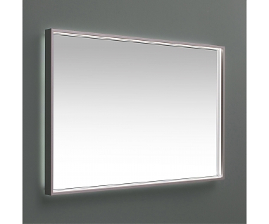 Зеркало De Aqua Алюминиум 120 серебро с подсветкой по периметру