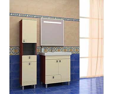 Мебель для ванной Runo Эстепона 70 вишневый с бежевым
