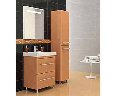 Мебель для ванной Runo Модерн 60 оранжевая