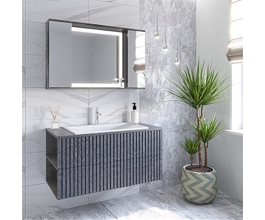 Мебель для ванной Stella Polar Дэрри 100 подвесная бетон цемент