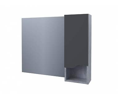Зеркало-шкаф Stella Polar Абигель 100 серый цемент
