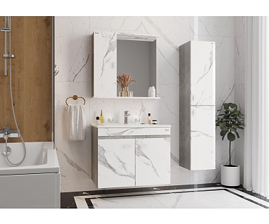 Мебель для ванной Onika Марбл 75 подвесная, мрамор, камень бетонный