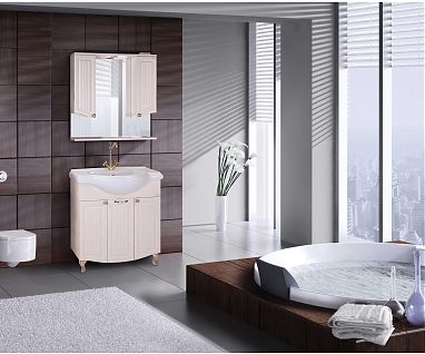 Мебель для ванной Onika Арно-Классик 80 напольная, белое дерево
