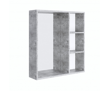 Зеркало-шкаф Onika Девис 65 бетон чикаго, универсальный