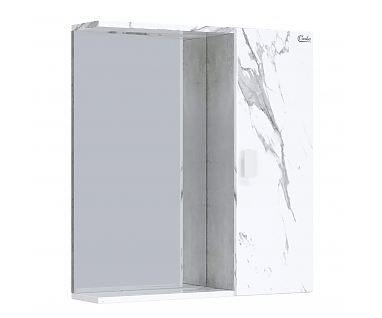 Зеркало-шкаф Onika Марбл 65 мрамор, камень бетонный, универсальный