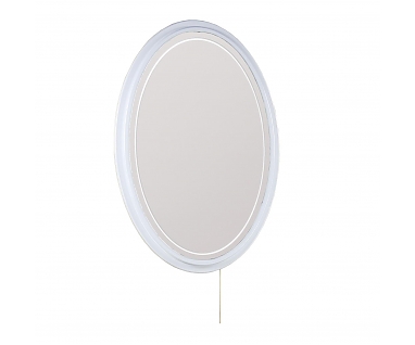 Зеркало Onika Адель 70 белое, с LED подсветкой