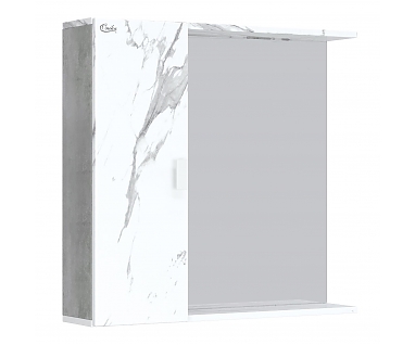 Зеркало-шкаф Onika Марбл 75 мрамор, камень бетонный, универсальный