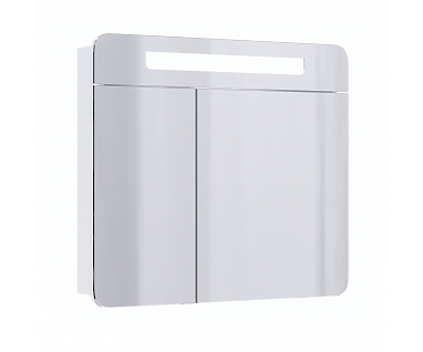 Зеркало-шкаф Onika Неаполь 80 белый, c LED подсветкой