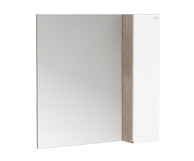 Зеркало-шкаф Onika Алеста 80 R белый, камень светлый