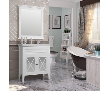 Мебель для ванной Opadiris Палермо 80 белая матовая