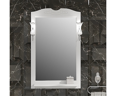 Зеркало Opadiris Клио/Брунелла 65 белое матовое