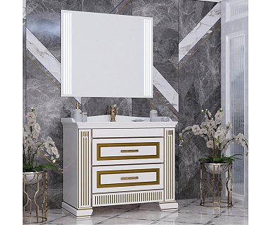 Мебель для ванной Opadiris Оникс 100 золото