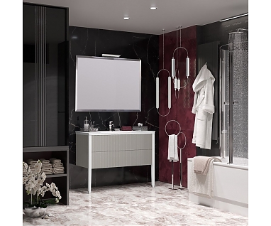 Мебель для ванной Opadiris Рубинно 120 серый