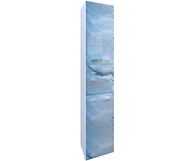 Шкаф-пенал Marka One Visbaden 30П blue marble, R