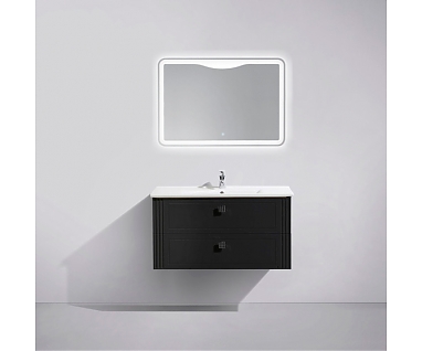 Мебель для ванной BelBagno Atria 100 nero lucido 2 ящика