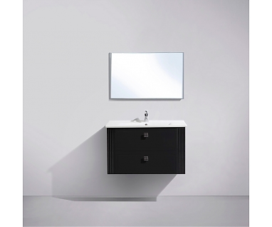 Мебель для ванной BelBagno Atria 83 nero lucido 2 ящика