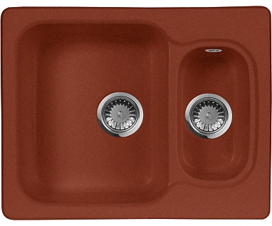 Мойка кухонная AquaGranitEx M-09 красный марс