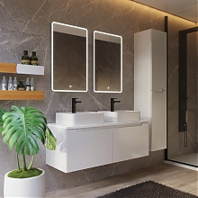 Мебель для ванной Dreja W 125 белый глянец