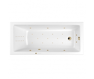 Акриловая ванна WHITECROSS Wave ULTRA NANO 170x75 золото