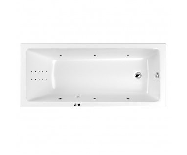 Акриловая ванна WHITECROSS Wave Slim LINE NANO 160x70 хром