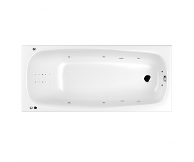 Акриловая ванна WHITECROSS Layla Slim SMART NANO 170x75 хром