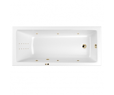 Акриловая ванна WHITECROSS Wave LINE NANO 170x75 золото