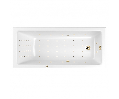 Акриловая ванна WHITECROSS Wave Slim NANO 160x80 золото