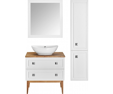 Мебель для ванной ASB-Woodline Каталина 80 White