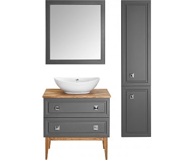Мебель для ванной ASB-Woodline Каталина 80 Grey