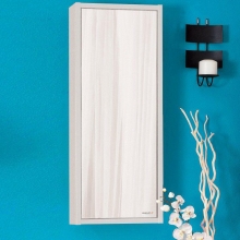 Зеркало-шкаф Бриклаер Бали 40 светлая лиственница, белый глянец
