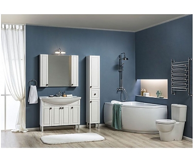 Мебель для ванной Aquanet Честер 105 белый/патина серебро