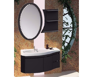 Мебель для ванной Aquanet Опера 115 черная L