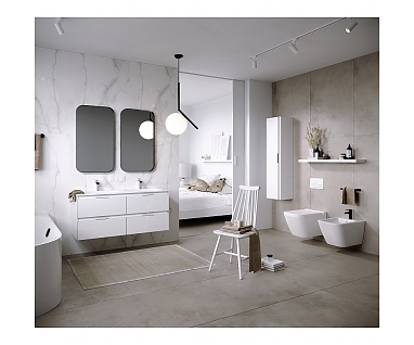 Мебель для ванной Aqwella Accent 120 подвесная белая