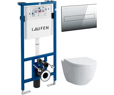 Комплект инсталляция Laufen Lis CW1 8.9466.0 + унитаз Laufen Pro Rimless 8.2096.6.000.000.1