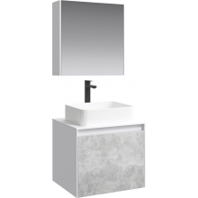 Мебель для ванной Aqwella 5 stars Mobi 60 белая, бетон светлый