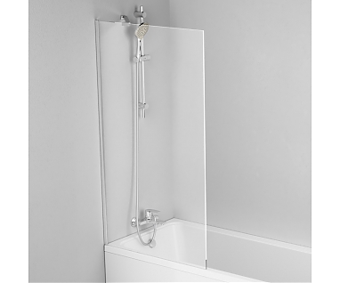 Шторка на ванну AM.PM Gem W90BS-080-140CT стекло прозрачное