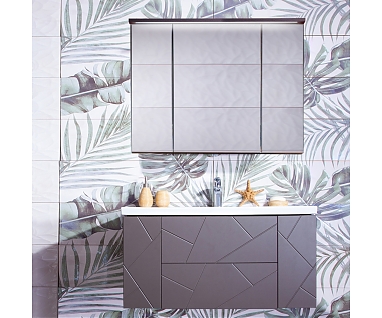 Мебель для ванной Бриклаер Кристалл 100 софт графит