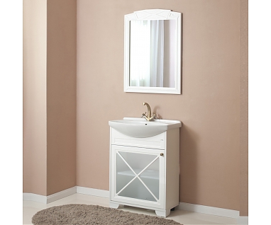 Мебель для ванной Атолл "Палермо 265" витрина белый матовый 