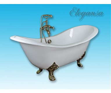Чугунная ванна Elegansa TAISS gold