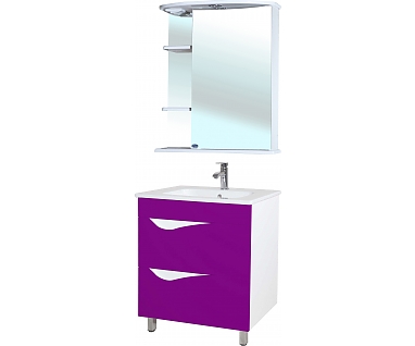 Мебель для ванной Bellezza Эйфория 60 фиолетовая 2 ящика