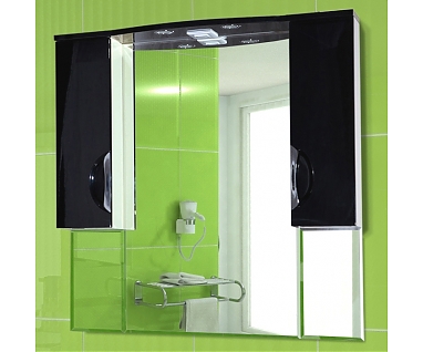 Зеркало-шкаф Bellezza Лагуна 105 черный