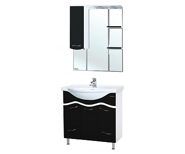 Мебель для ванной Bellezza Мари 85 белая/черная