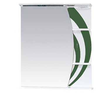 Зеркало-шкаф Misty Каролина 60 L зеленое стекло