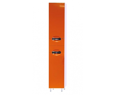 Шкаф-пенал Misty Жасмин 35 оранжевый L с корзиной