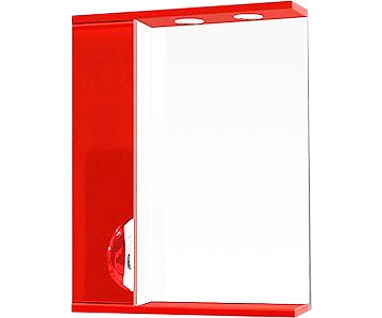 Зеркало-шкаф Misty Жасмин 55 с подсветкой, красная эмаль L