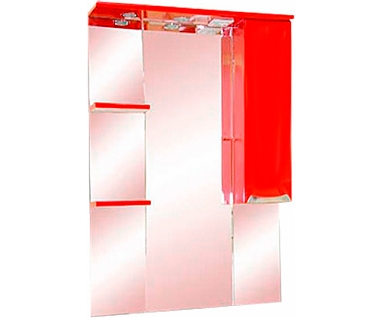 Зеркало-шкаф Misty Жасмин 75 с подсветкой, красная плёнка R
